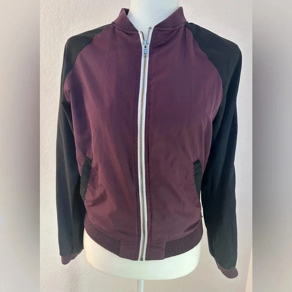 Zine Bomber Windbreaker from Zumiez Purple and Black Size S - Picture 2 of 9